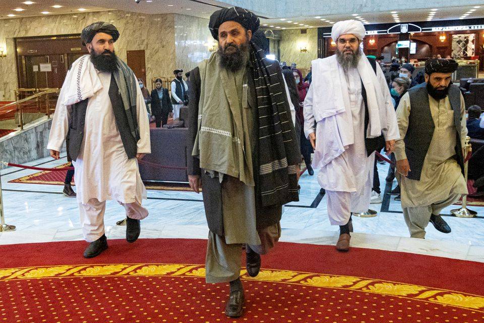 Afghan Taliban leaders and negotiators
