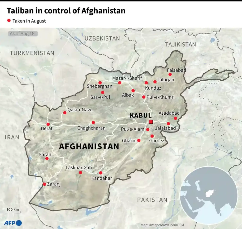 Taliban took control of major Afghan cities