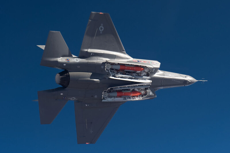F-35A Lightning II Carrying Weapons in the Internal Weapons Bay
